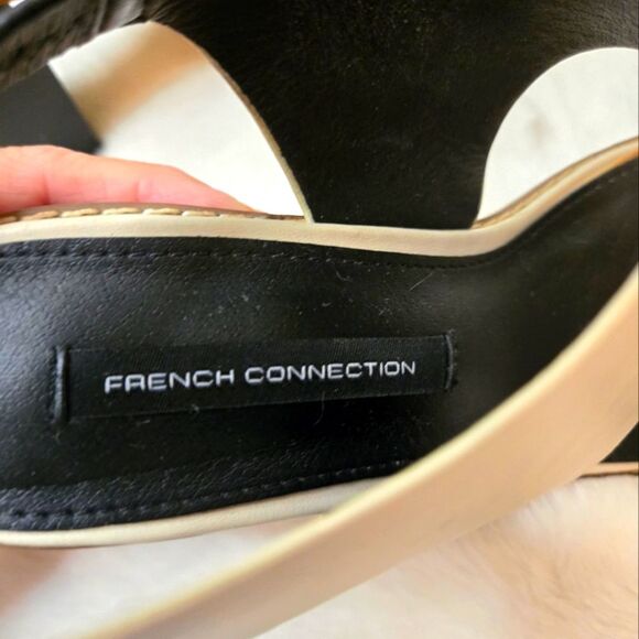 French Connection Women's Lori Block Heel Dress Sandals Size: 6 Elegant Cream - Picture 11 of 12
